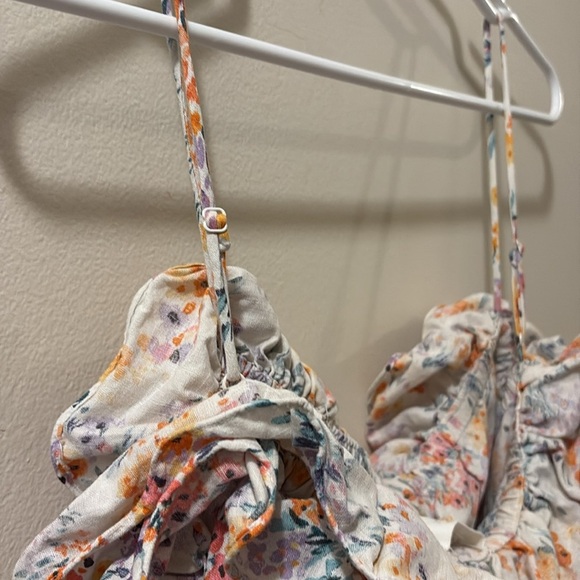 H&M Multicolor Floral shift Dress - size large- linen/ cotton blend - Picture 7 of 7